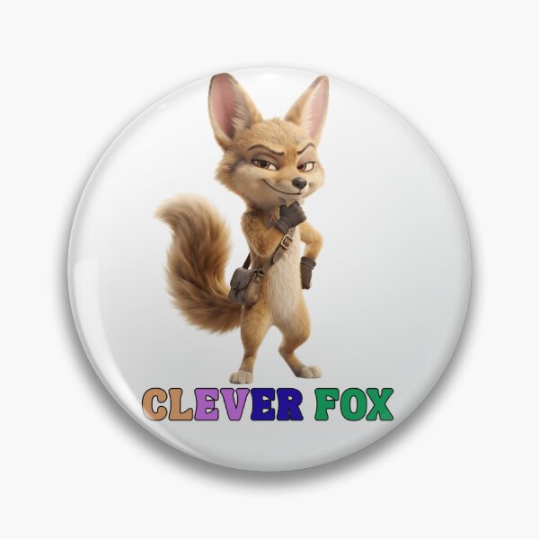 Item preview, Clever Fox - Cute 3D Desert Fennec Fox Character Design designed and sold by laughingshirts.