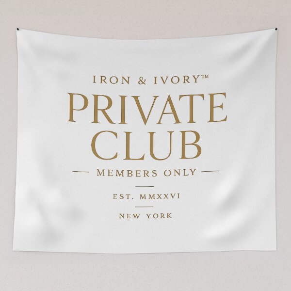 Item preview, IRON & IVORY™ Private Club Members Only | Luxury Minimalist Old Money Typography Streetwear designed and sold by littlestore.
