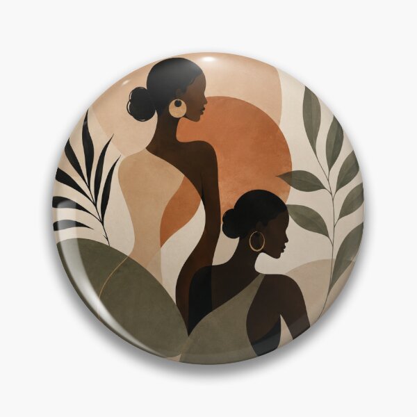 Item preview, Elegant Abstract Female Silhouettes - Modern Boho Earth Tones designed and sold by OddlySticky.