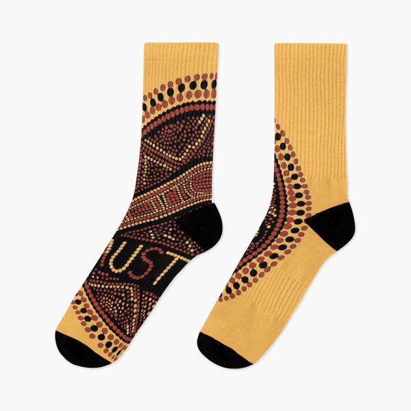 Item preview, Australian Aboriginal dot art boomerang emblem designed and sold by Rue Market.