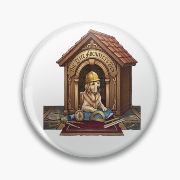 Item preview, The Elite Architect Den Funny Dog Engineer designed and sold by Northern Glow Art.