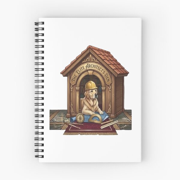 Item preview, The Elite Architect Den Funny Dog Engineer designed and sold by Northern Glow Art.