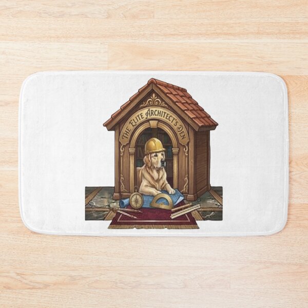 Item preview, The Elite Architect Den Funny Dog Engineer designed and sold by Northern Glow Art.