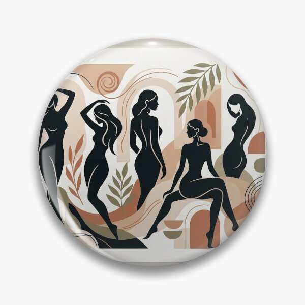 Item preview, Elegant Abstract Female Silhouettes - Modern Boho Earth Tones designed and sold by OddlySticky.