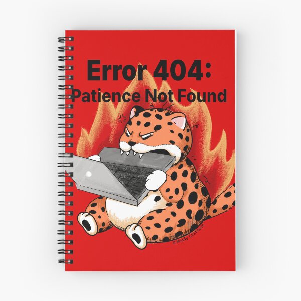 Item preview, Funny Error 404 Angry Leopard Laptop Rage designed and sold by Moody Critters.