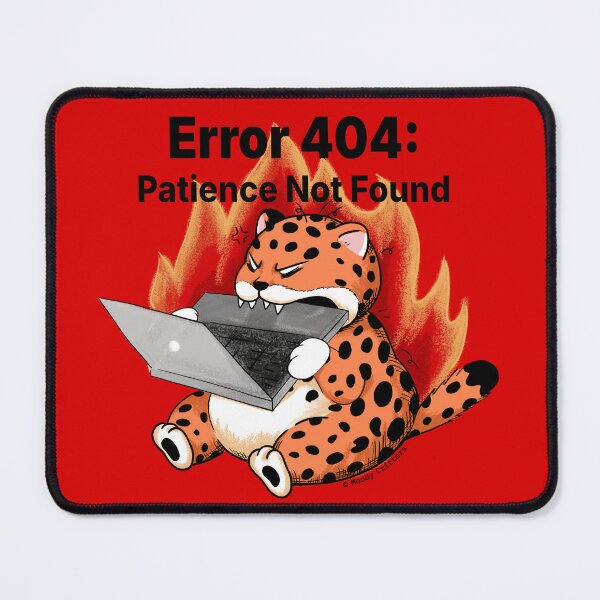 Item preview, Funny Error 404 Angry Leopard Laptop Rage designed and sold by Moody Critters.