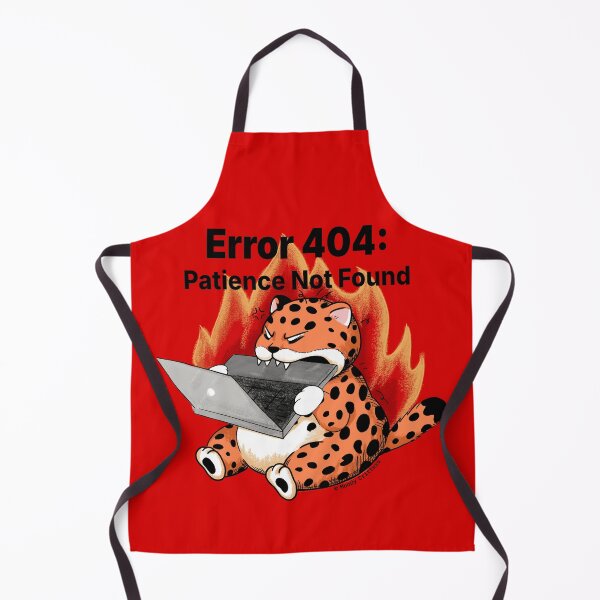 Item preview, Funny Error 404 Angry Leopard Laptop Rage designed and sold by Moody Critters.