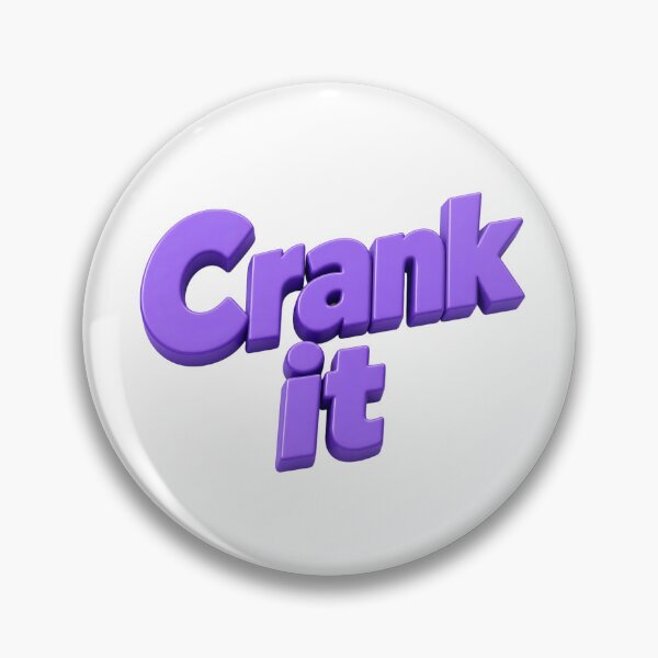 Item preview, Crank It – Bold Purple 3D Typography Design designed and sold by ManggaeJM.