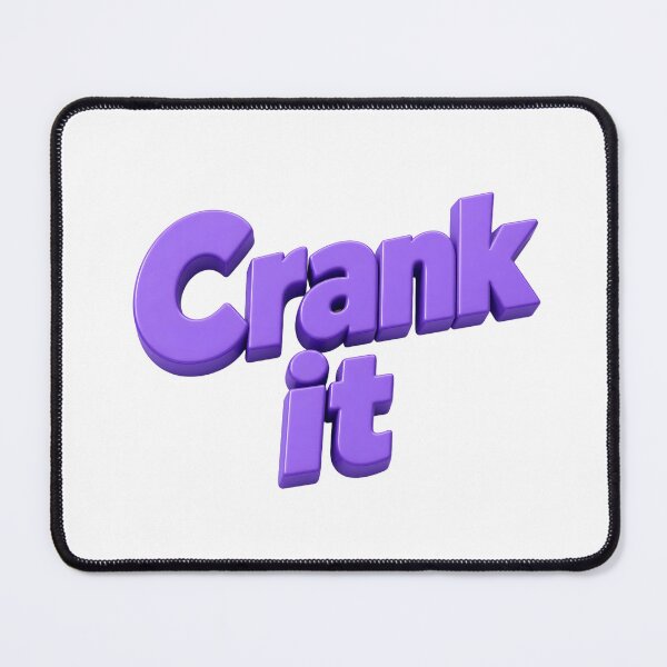 Item preview, Crank It – Bold Purple 3D Typography Design designed and sold by ManggaeJM.
