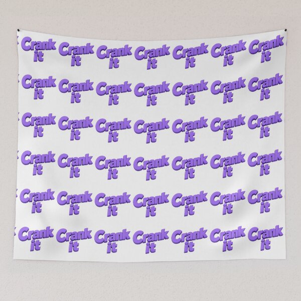 Item preview, Crank It – Bold Purple 3D Typography Design designed and sold by ManggaeJM.
