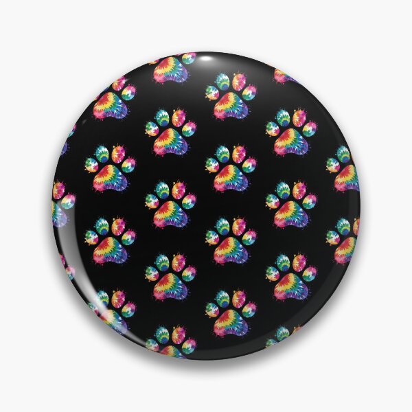 Item preview, Tie Dye Paw Print Rainbow Splatter Art designed and sold by SoyLamderma.