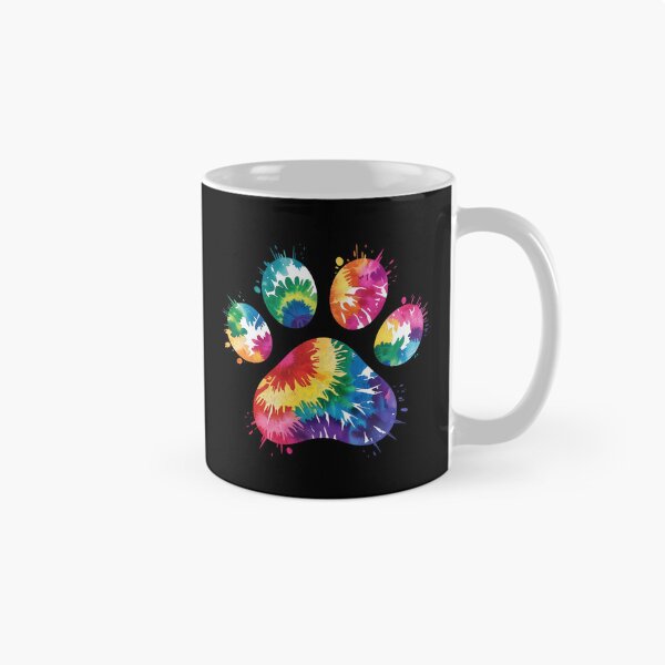 Item preview, Tie Dye Paw Print Rainbow Splatter Art designed and sold by SoyLamderma.