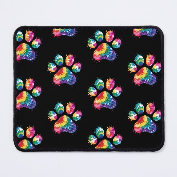 Item preview, Tie Dye Paw Print Rainbow Splatter Art designed and sold by SoyLamderma.