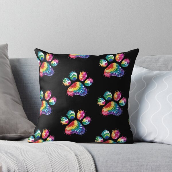 Item preview, Tie Dye Paw Print Rainbow Splatter Art designed and sold by SoyLamderma.