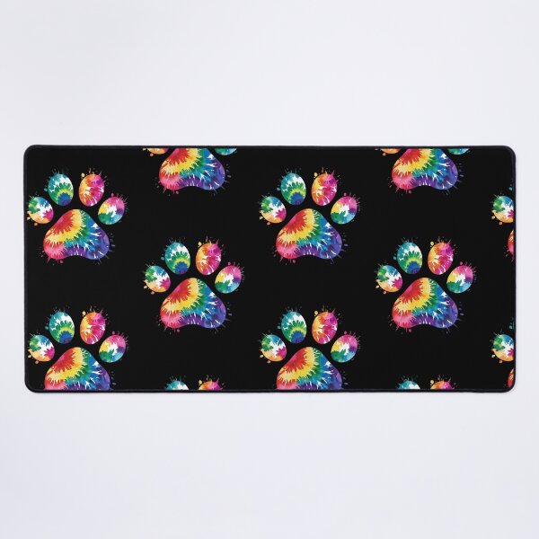 Item preview, Tie Dye Paw Print Rainbow Splatter Art designed and sold by SoyLamderma.