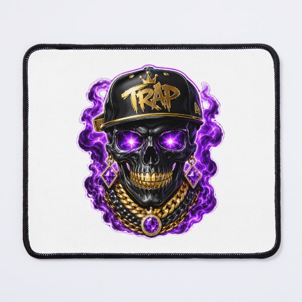 Item preview, Hip Hop Skull PNG, Black Skull With Purple Smoke designed and sold by jimbo7664.