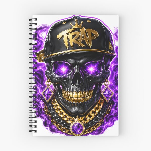 Item preview, Hip Hop Skull PNG, Black Skull With Purple Smoke designed and sold by jimbo7664.