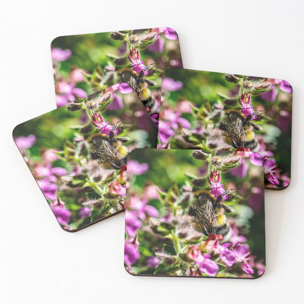 Item preview, Bee on Vibrant Purple Flowers designed and sold by Codavid85.