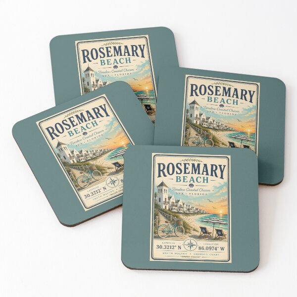Item preview, Rosemary Beach Coordinates | Florida 30A Minimal Coastal Travel Design designed and sold by piketo.