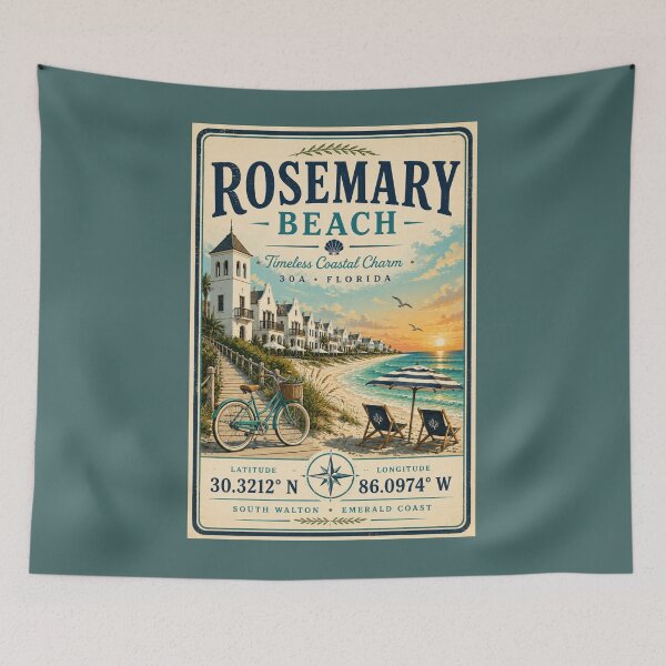 Item preview, Rosemary Beach Coordinates | Florida 30A Minimal Coastal Travel Design designed and sold by piketo.