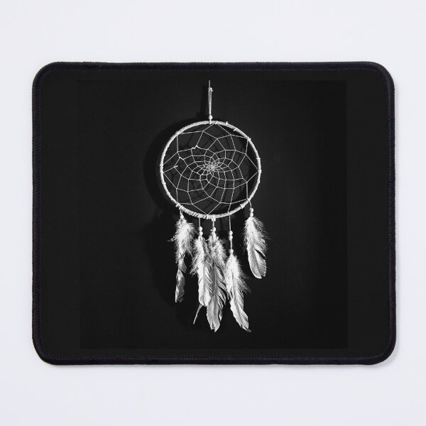 Item preview, Black and White Dreamcatcher – Boho Feather Spiritual Wall Art designed and sold by inkoutninja.