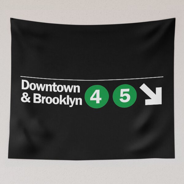 Item preview, NYC Subway Logo - Downtown & Brooklyn designed and sold by DGMaxShop.