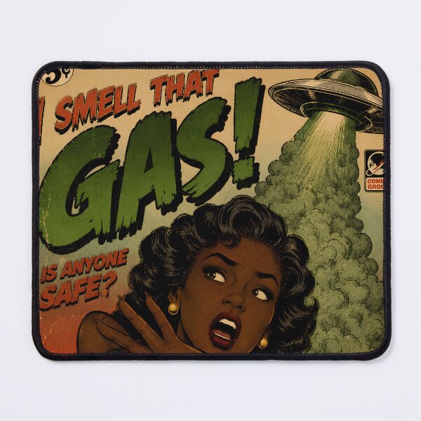 Item preview, I Smell That GAS! | Shocking Tales from the Burbs Retro Comic Horror T-Shirt designed and sold by BooksandBats.