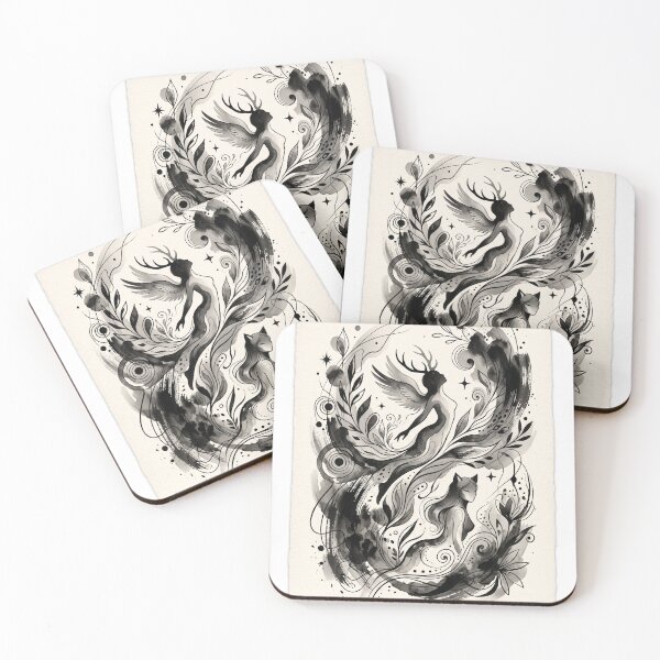 Item preview, Elegant Abstract Female Silhouettes - Modern Boho Earth Tones designed and sold by OddlySticky.