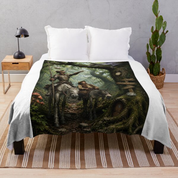 Item preview, Don Quixote in Wonderland | Don Quixote Meets the Cheshire Cat | Literary Fantasy Art Print designed and sold by Extravanganzza.