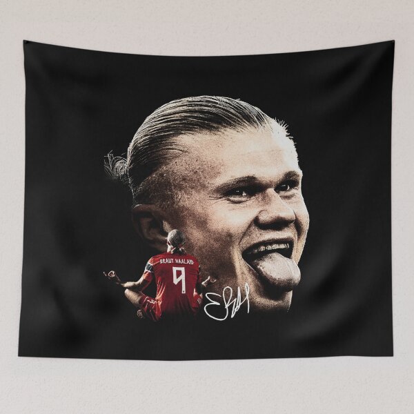Item preview, Erling Haaland Meditation Celebration Football Fan Graphic Vintage T-Shirt designed and sold by Cleckchave.