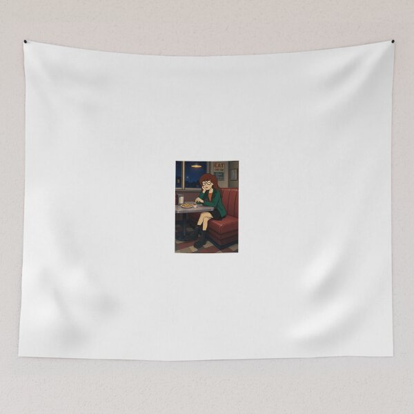 Item preview, Daria Morgendorffer eating french fries at diner designed and sold by CathryneDelamort.