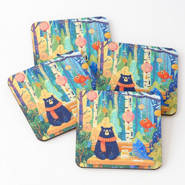 Item preview, Winter Bear in Forest designed and sold by AMIDATORA.