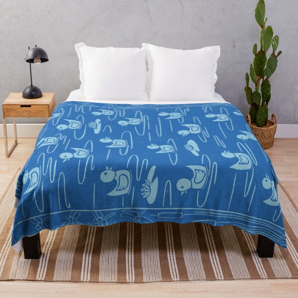 Item preview, "Just Ducky" Duckling Pond Blue designed and sold by DaylilyHome.