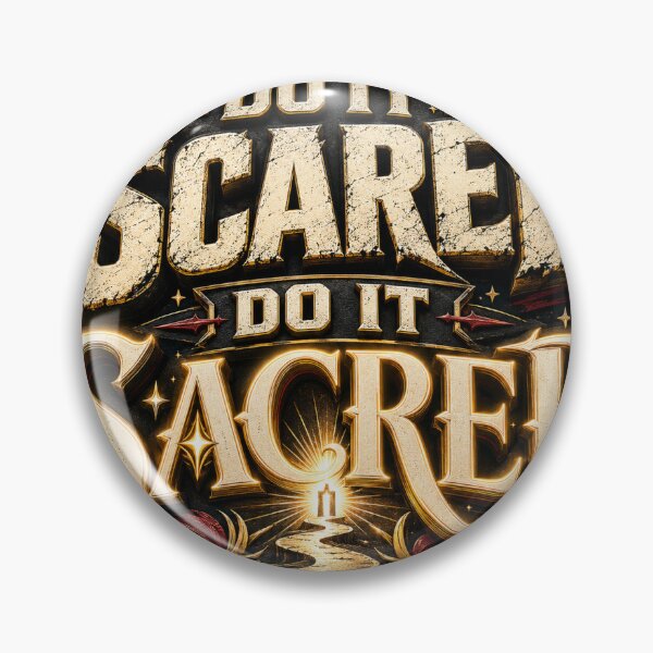 Item preview, Do It Scared Do It Sacred – Bold Spiritual Motivational Typography designed and sold by TaiwoDesigns.