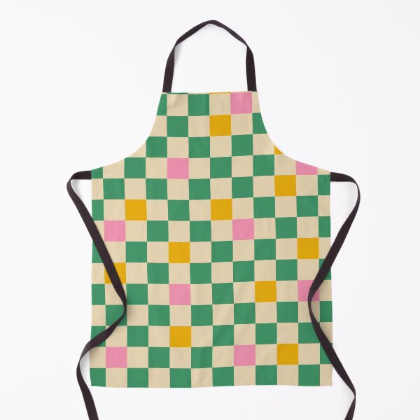 Item preview, Checkered Check Colorful Pattern in Green Pink Mustard designed and sold by kierkegaard.