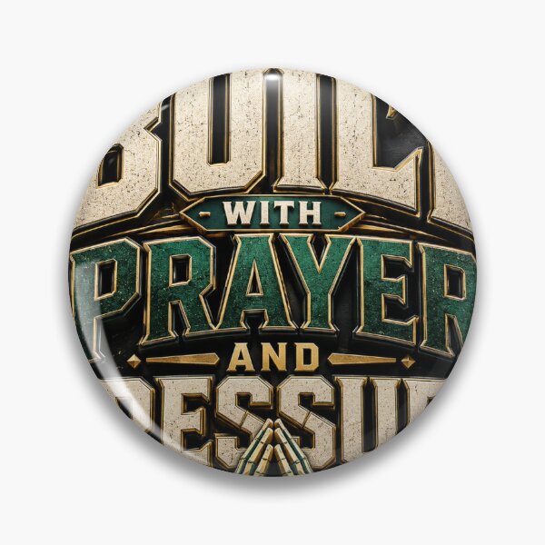 Item preview, Built With Prayer and Pressure – Bold Faith & Resilience Typography designed and sold by TaiwoDesigns.