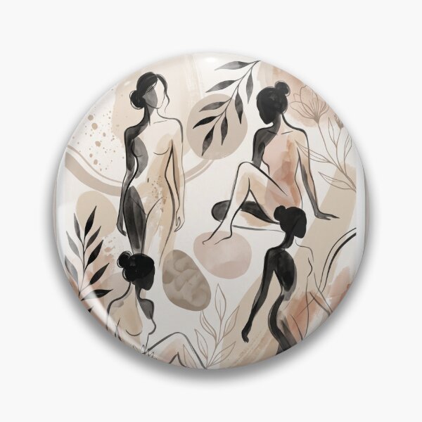 Item preview, Elegant Abstract Female Silhouettes - Modern Boho Earth Tones designed and sold by OddlySticky.