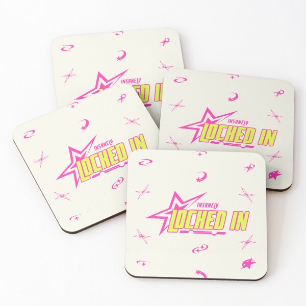 Item preview, Insanely Locked In Sticker | Pink & Yellow Star Graphic | Y2K Space Age Streetwear Aesthetic designed and sold by FIGGITY FERN.