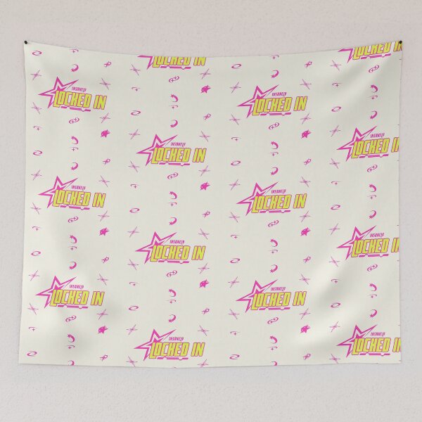 Item preview, Insanely Locked In Sticker | Pink & Yellow Star Graphic | Y2K Space Age Streetwear Aesthetic designed and sold by FIGGITY FERN.