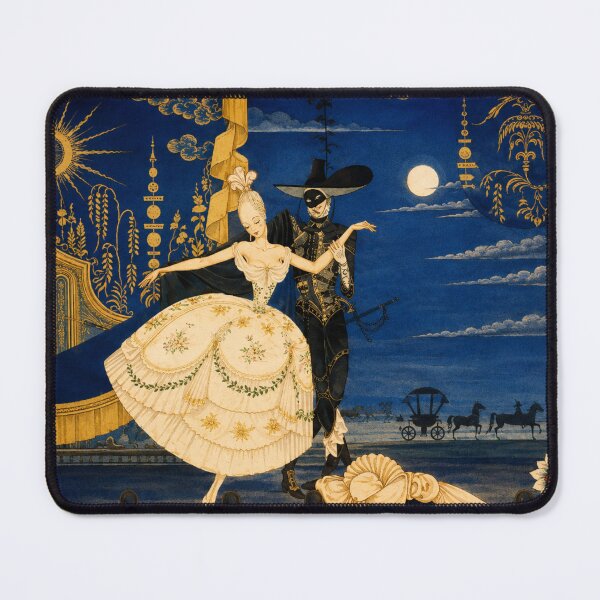 Item preview, Ballet Illustration Art Nouveau Dancing Couple Fantasy Scene for Vintage Art Lovers designed and sold by RickE.