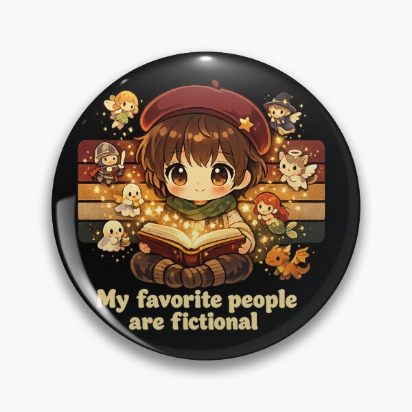 Item preview, My Favorite People Are Fictional - Book Lover Girl Kawaii T-Shirt designed and sold by Art JSMY.