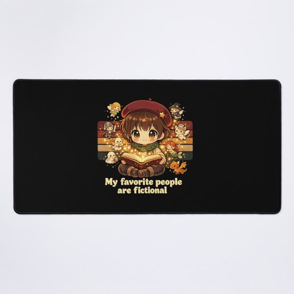 Item preview, My Favorite People Are Fictional - Book Lover Girl Kawaii T-Shirt designed and sold by Art JSMY.