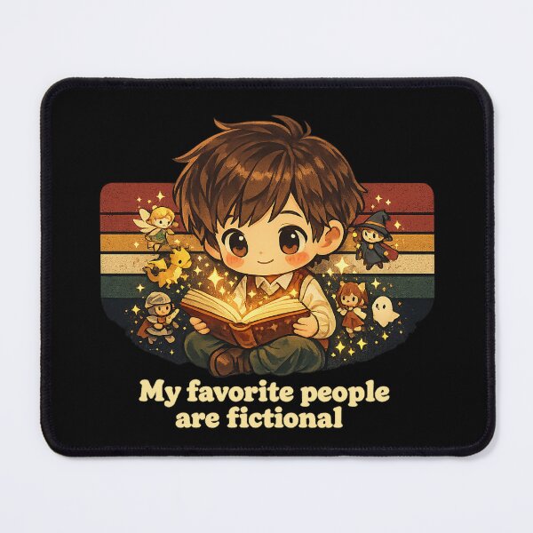 Item preview, My Favorite People Are Fictional - Funny Book Lover Introvert T-Shirt designed and sold by Art JSMY.