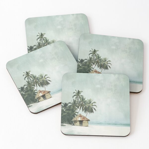 Item preview, Tropical Beach Hut A1 designed and sold by CrumbBumStudio.