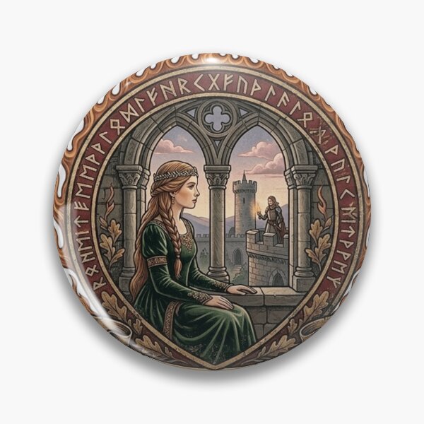 Item preview, For Her Future - Medieval Sapphic Princess Art designed and sold by Covenist.