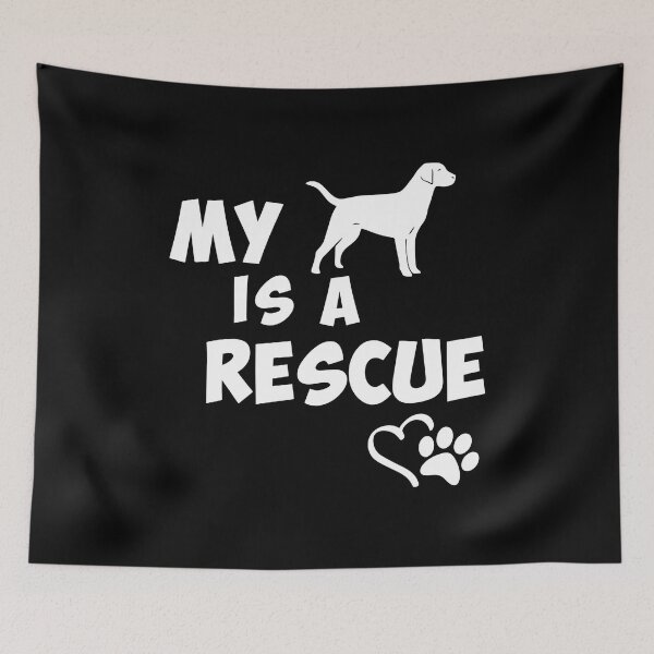 Item preview, My Dog Is A Rescue Labrador Silhouette designed and sold by GiaoCalonas.