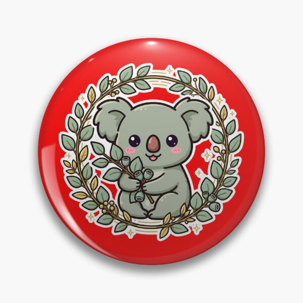 Item preview, Cute koala holding eucalyptus in floral wreath illustration designed and sold by Rue Market.