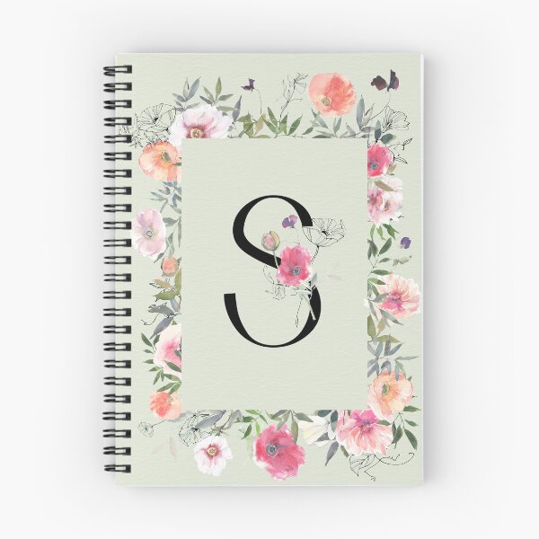 Item preview, Letter S Poppies designed and sold by WildAliceArt.