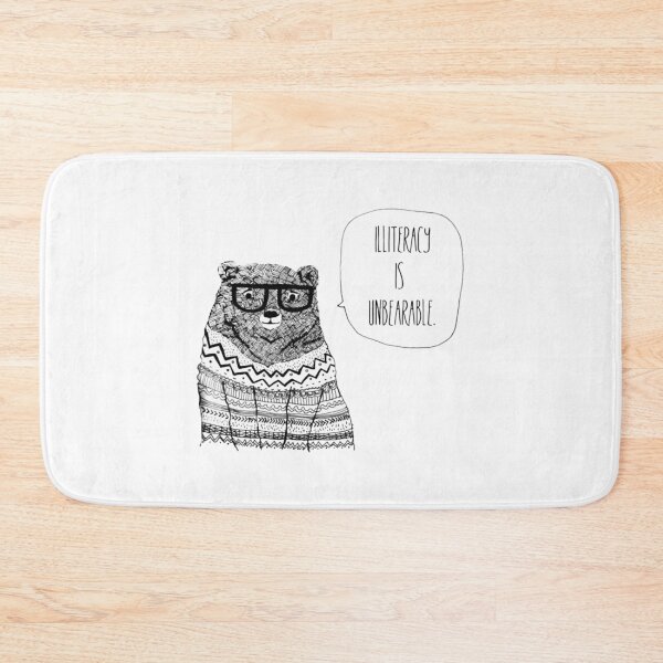 Item preview, Hitracy Is Unbearable Cute Nerd Bear Pun designed and sold by Rowephoeniart.