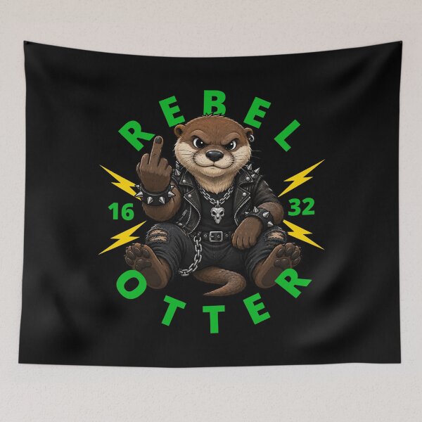 Item preview, Rebel Otter Middle Finger designed and sold by pUNKnown.